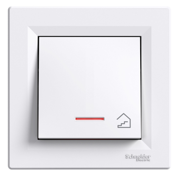 Schneider Asfora - Taster mit LED - Treppesymbol